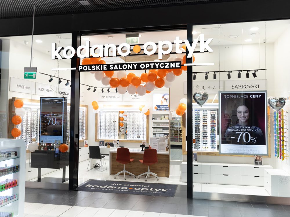 witryna sklepu kodano optyk w galeri veneda