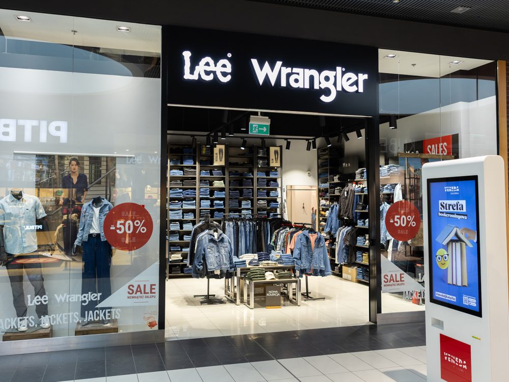 witryna sklepu lee wrangler w galerii veneda