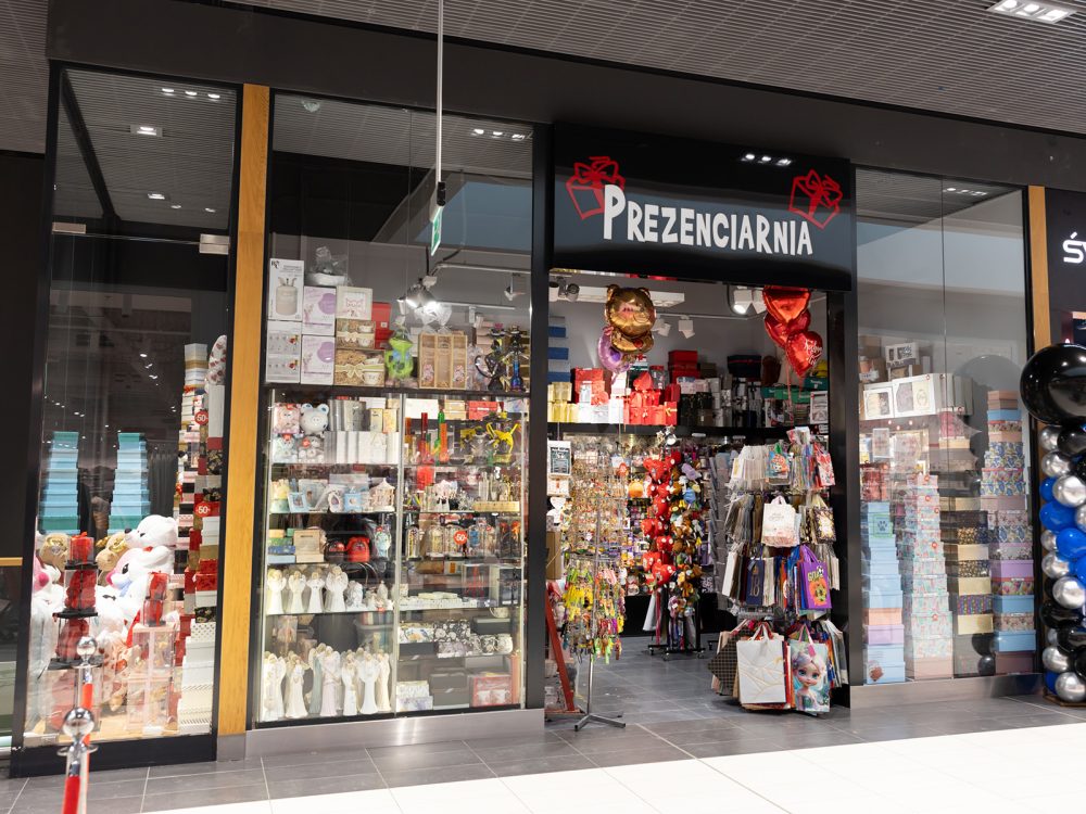 witryna sklepu prezenciarnia w galerii veneda