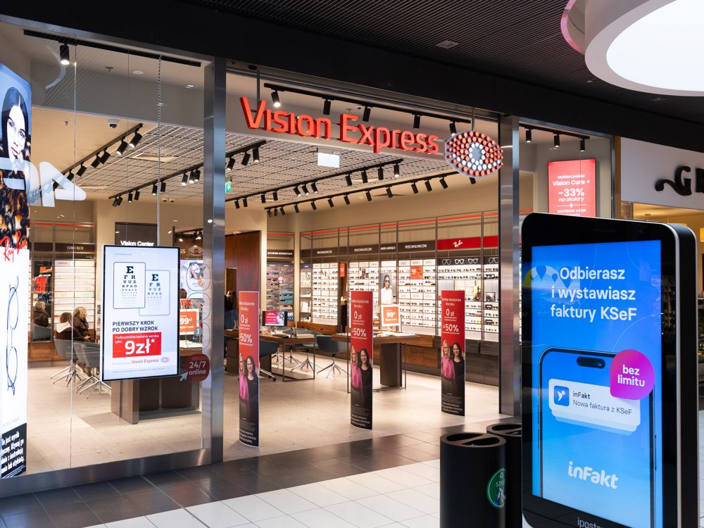 witryna sklepu vision express w galerii veneda