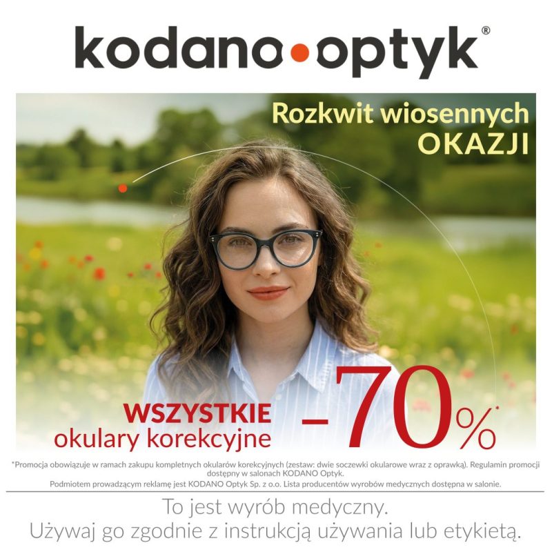 Kodano Optyk Promocja WSZYSTKIE okulary korekcyjne 70% taniej!