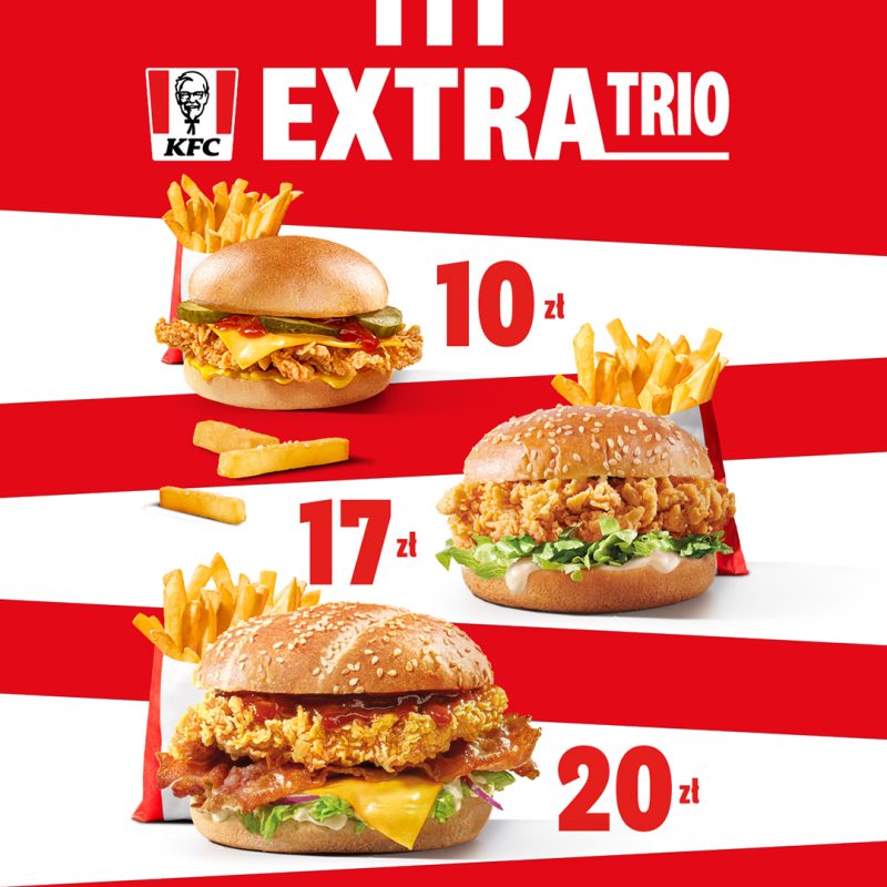 Odkryj KFC EXTRA TRIO- aż 3 super oferty - galeria Veneda