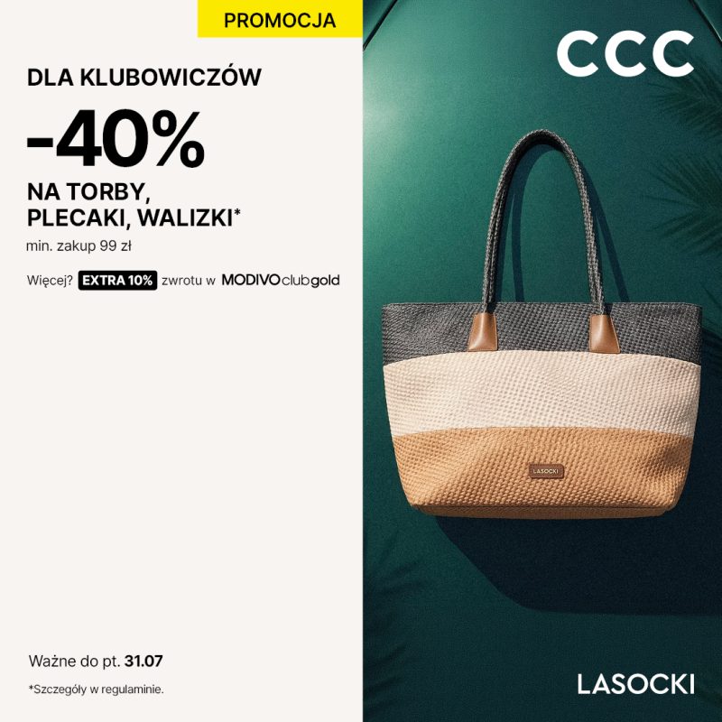 Teraz w CCC tylko w Modivoclub torby, plecaki i walizki aż 40% taniej! Galeria Veneda