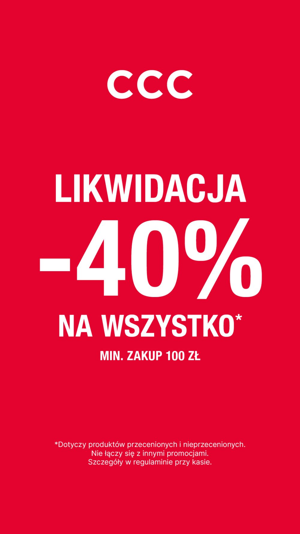 Teraz w CCC likwidacja kolekcji!
