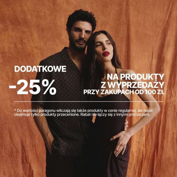 -25% na produkty z wyprzedaży do paragonu od 100 PLN. Salon Diverse - Galeria Veneda