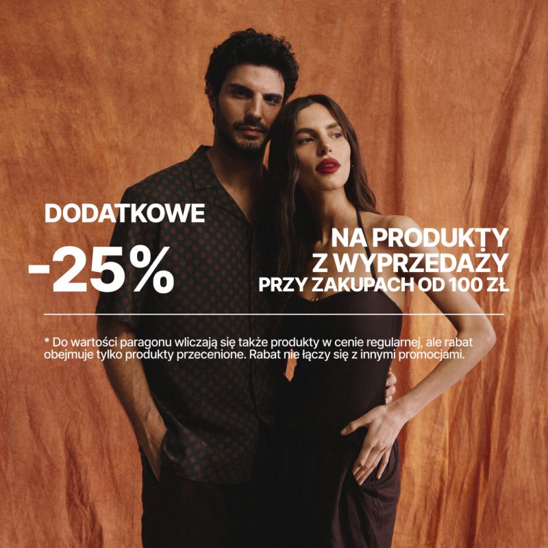 -25% na produkty z wyprzedaży do paragonu od 100 PLN. Salon Diverse - Galeria Veneda