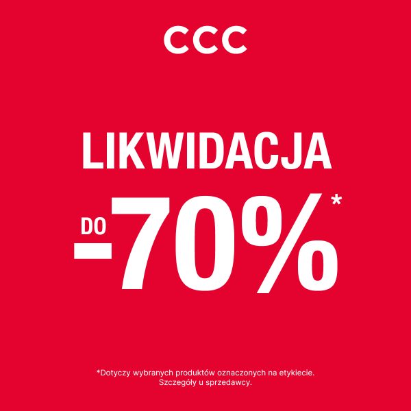 Likwidacja kolekcji do -70% w CCC! Zapraszamy do salonu CCC w Galerii Veneda.