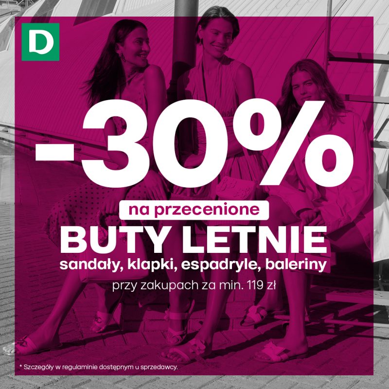 30% rabatu na przecenione buty letnie - sklep Deichmann w Galerii Veneda