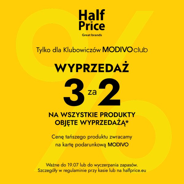 3za2 na rzeczy z wyprzedaży. Salon HalfPrice w Galerii Veneda.