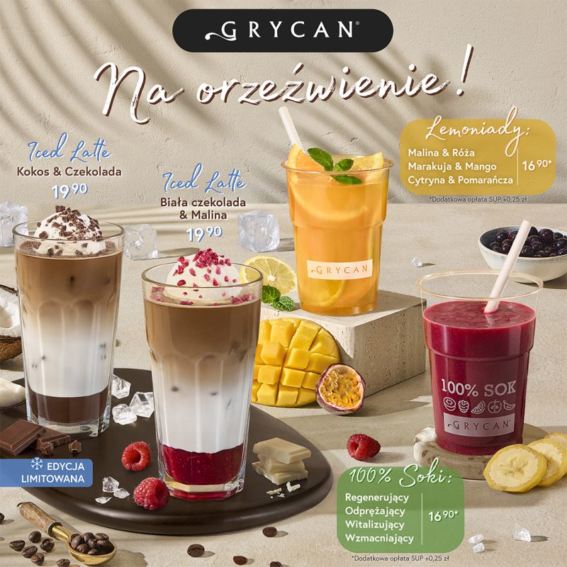 Na Orzeźwienie - nowa oferta kaw mrożonych i zimnych napojów w lodziarnio-kawiarniach Grycan. Zapraszamy do Galerii Veneda