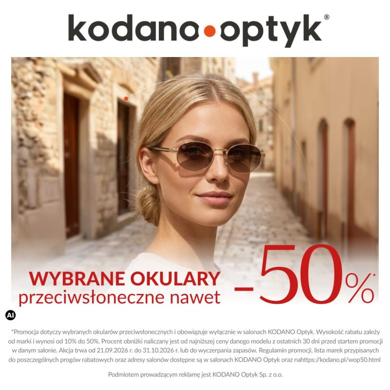 KODANO Optyk – wybrane okulary przeciwsłoneczne do 50% taniej