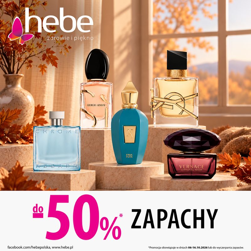 Hebe – wybrane zapachy z rabatem do 50%.